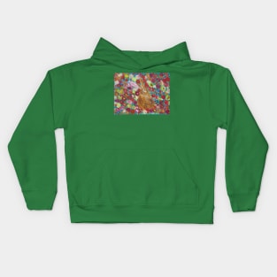 Hare among Roses Kids Hoodie